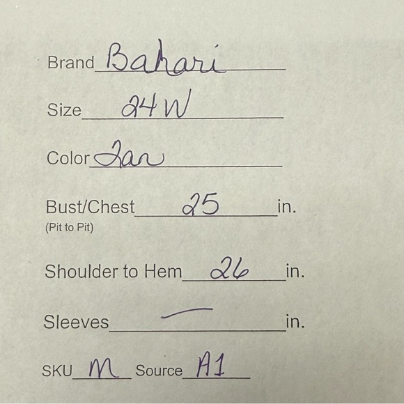 Bahari 24W Champagne Floral Lace Sleeveless Dressy Tank Top Evening Wear - Picture 8 of 8